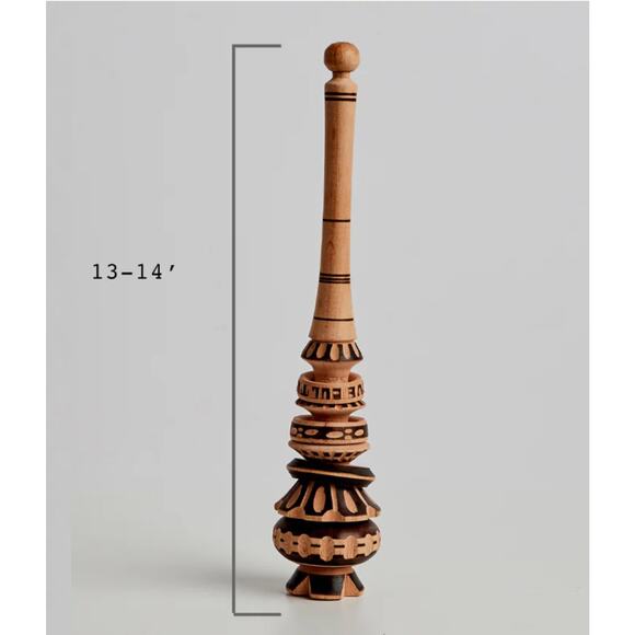 NWT 14" Verve Culture Wooden Traditional Molinillo Whisk Hand Carved Alder Wood - Picture 2 of 13